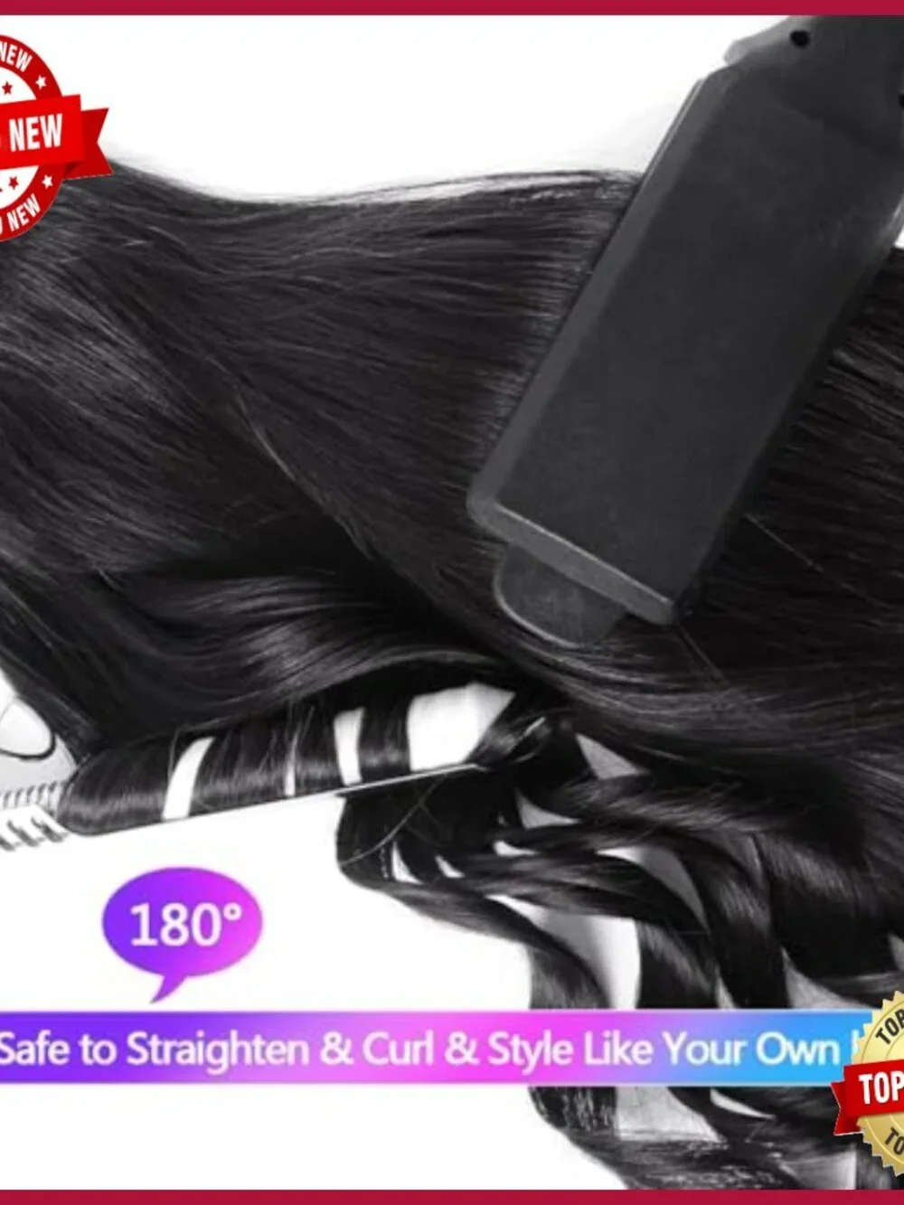 24 Inch Real Human Hair Clip-In Extensions, 120g 8pc Set, Invisible Seamless